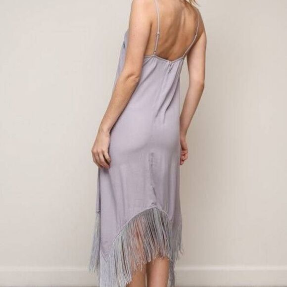 Mustard Seed Boho Floral Embroidered Dress with Fringe size M NWT - Picture 2 of 12